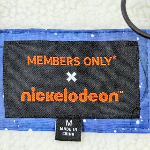 Members Only Men's Nickelodeon Rugrats Blue Puffer Coat Jacket Size Medium NWT - Picture 8 of 14